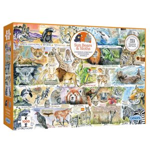 Puzzle - 1000 pcs - Sun Bears & Sloths (EN)