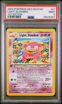 2002 POKEMON NEO DESTINY #51 LIGHT SLOWBRO 1ST EDITION PSA 9 #76018387