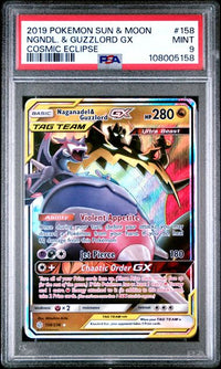 POKEMON COSMIC ECLIPSE #158 NGNDL. & GUZZLORD GX COSMIC ECLIPSE PSA 9