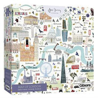 Puzzle - 1000 pcs - White Logo Collection: Map of London (EN)