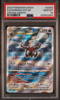 DARKRAI VSTAR #GG50 PSA 10 Cert #100652854