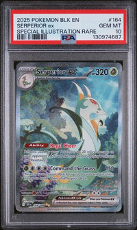 2025 POKEMON BLK EN-BLACK BOLT #164 SERPERIOR ex SPECIAL ILLUSTRATION RARE PSA 10 #130974687