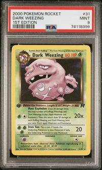 DARK WEEZING #31 1st Edition PSA 9 Cert #74118399