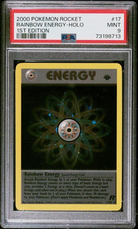 RAINBOW ENERGY-HOLO #17 1st Edition PSA 9 Cert #73198713