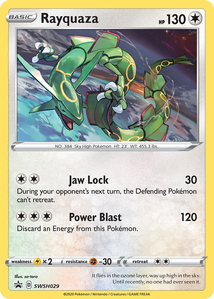 Rayquaza (Pixel Cosmos Holo) (SWSH029) - Miscellaneous Cards & Products Holofoil