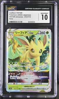2022 POKEMON VSTAR UNIVERSE LEAFEON VSTAR CGC 10