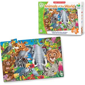 Puzzle - Jumbo Floor Puzzle: Animals of the World (EN)