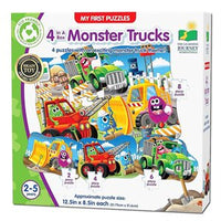 Puzzle - My First Puzzle Sets: 4-in-A-Box: Monster Trucks (EN)