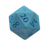 Dice: 2x D20: Metal: Heavy Metal Dice Set: Vivid Light Blue (EN) (Special Order)
