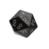 Dice: 2x D20: Metal: Heavy Metal Dice Set: Vivid Black (EN) (Special Order)
