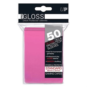 Sleeves: PRO-Gloss Deck Protector: Standard Size: Pink (50) (EN)