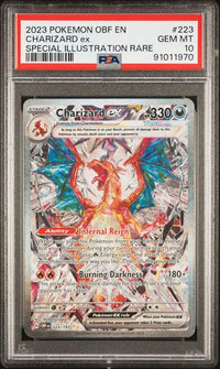 2023 POKEMON OBF EN-OBSIDIAN FLAMES #223 CHARIZARD ex SPECIAL ILLUSTRATION RARE #91011970 PSA 10