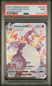 2021 POKEMON SWORD & SHIELD SHINING FATES #SV107 FA/CHARIZARD VMAX SHINING FATES PSA 9 #112713672