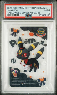 2024 POKEMON CENTER WELCOME! POKEMON CAFE ~MIXING PUZZLES~ HALLOWEEN CAMPAIGN ORIGINAL CLEAR CARDS UMBREON PSA 9 # 101862110