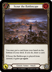 Scour the Battlescape (Yellow) [WTR195-C] (Welcome to Rathe) Alpha Print Rainbow Foil - POKÉ JEUX