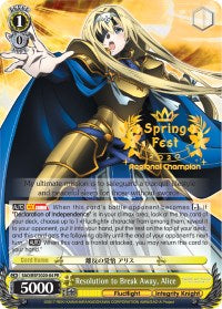 Résolution pour s'échapper, Alice (SAO/BSF2020-04 PR) (Championne régionale SpringFest 2020) [Cartes d'événement Bushiroad] 