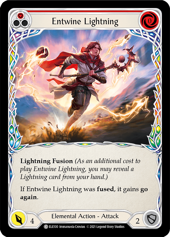 Entwine Lightning (Red) [ELE100] (Tales of Aria) 1st Edition Rainbow Foil - POKÉ JEUX