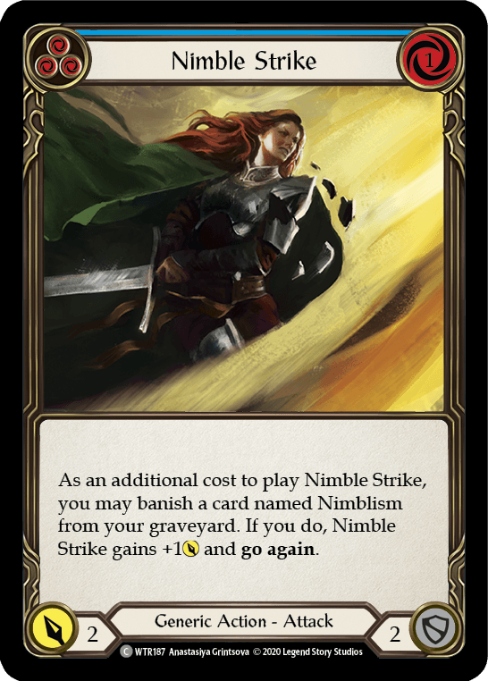 Nimble Strike (Blue) [U-WTR187] (Welcome to Rathe Unlimited) Unlimited Rainbow Foil - POKÉ JEUX