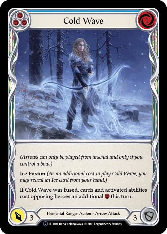 Cold Wave (Blue) [U-ELE040] (Tales of Aria Unlimited) Unlimited Rainbow Foil - POKÉ JEUX