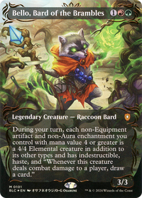 Bello, Bard of the Brambles (Borderless) (Raised Foil) [Bloomburrow Commander]