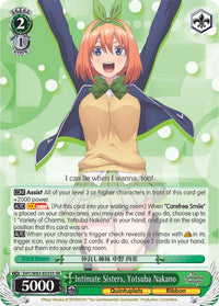 Sœurs intimes, Yotsuba Nakano (5HY/W83-E035S SR) [Les quintuplés quintessentiels] 