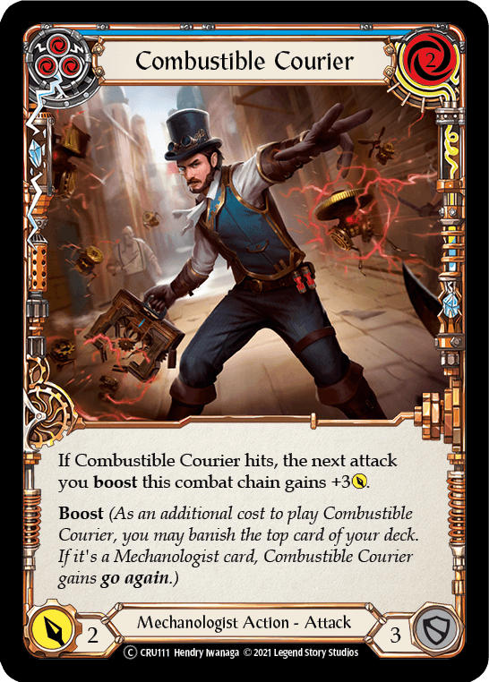 Combustible Courier (Blue) [U-CRU111] (Crucible of War Unlimited) Unlimited Normal - POKÉ JEUX