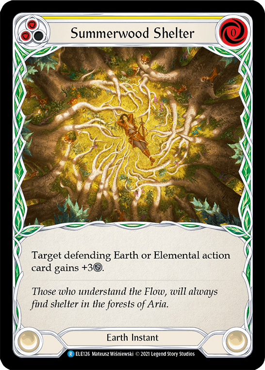 Summerwood Shelter (Yellow) [ELE126] (Tales of Aria) 1st Edition Rainbow Foil - POKÉ JEUX