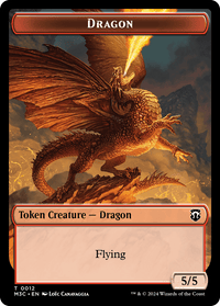 Dragon // Shapeshifter (0008) Double-Sided Token [Modern Horizons 3 Commander Tokens] - POKÉ JEUX