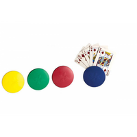 4pc ROUND CARD HOLDER w/BLACK CASE (Special Order)
