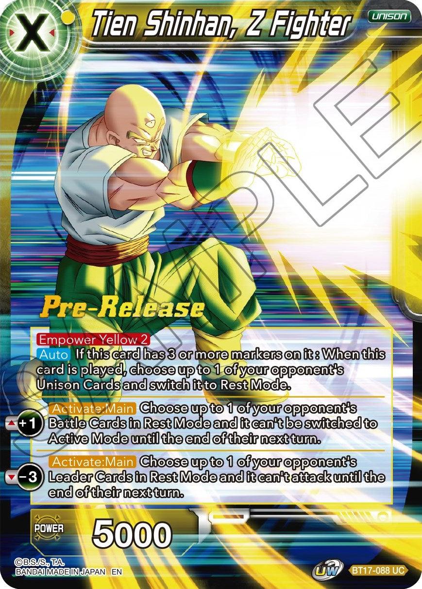 Tien Shinhan, Z Fighter (BT17-088) [Ultimate Squad Prerelease Promos] - POKÉ JEUX