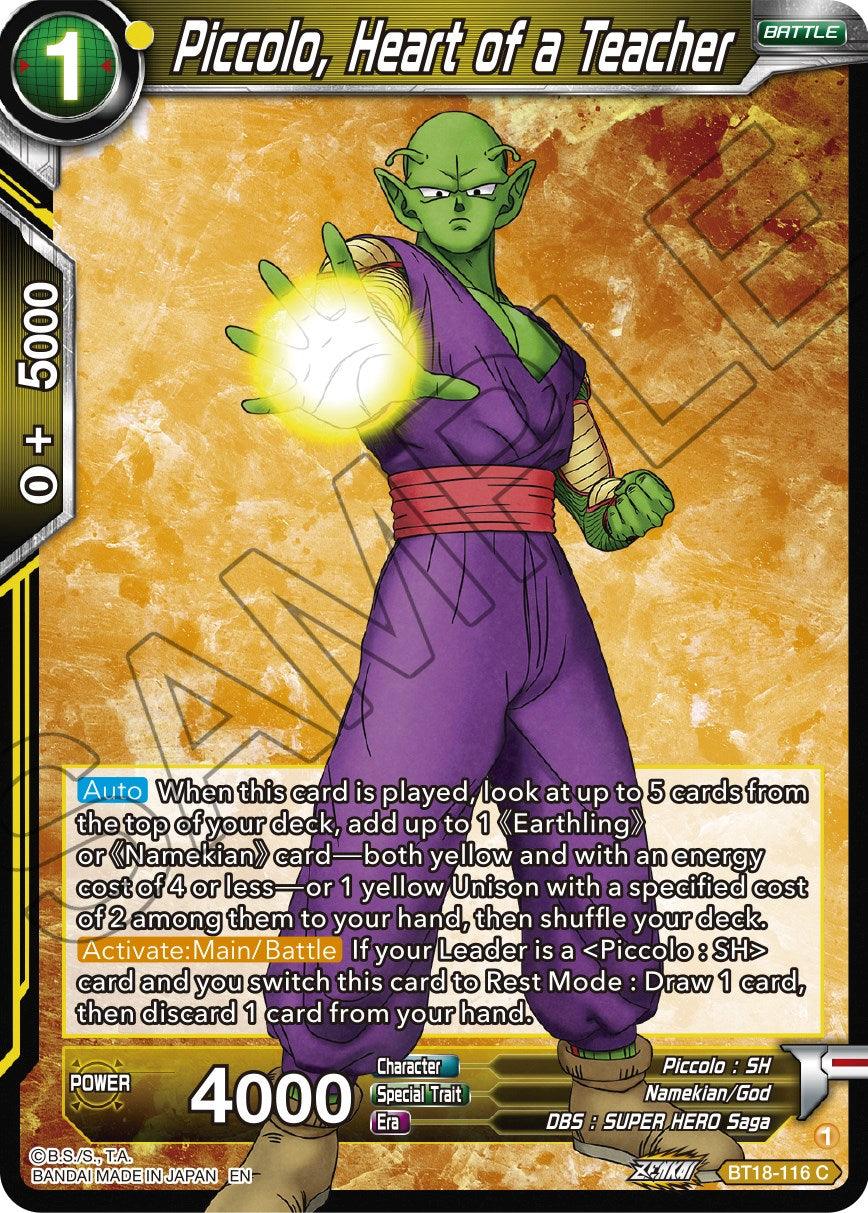 Piccolo, Heart of a Teacher (BT18-116) [Dawn of the Z-Legends] - POKÉ JEUX