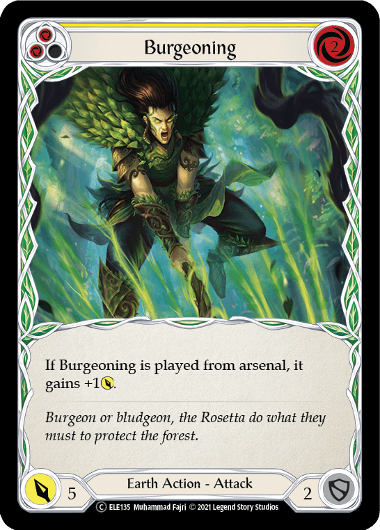 Burgeoning (Yellow) [U-ELE135] (Tales of Aria Unlimited) Unlimited Rainbow Foil - POKÉ JEUX