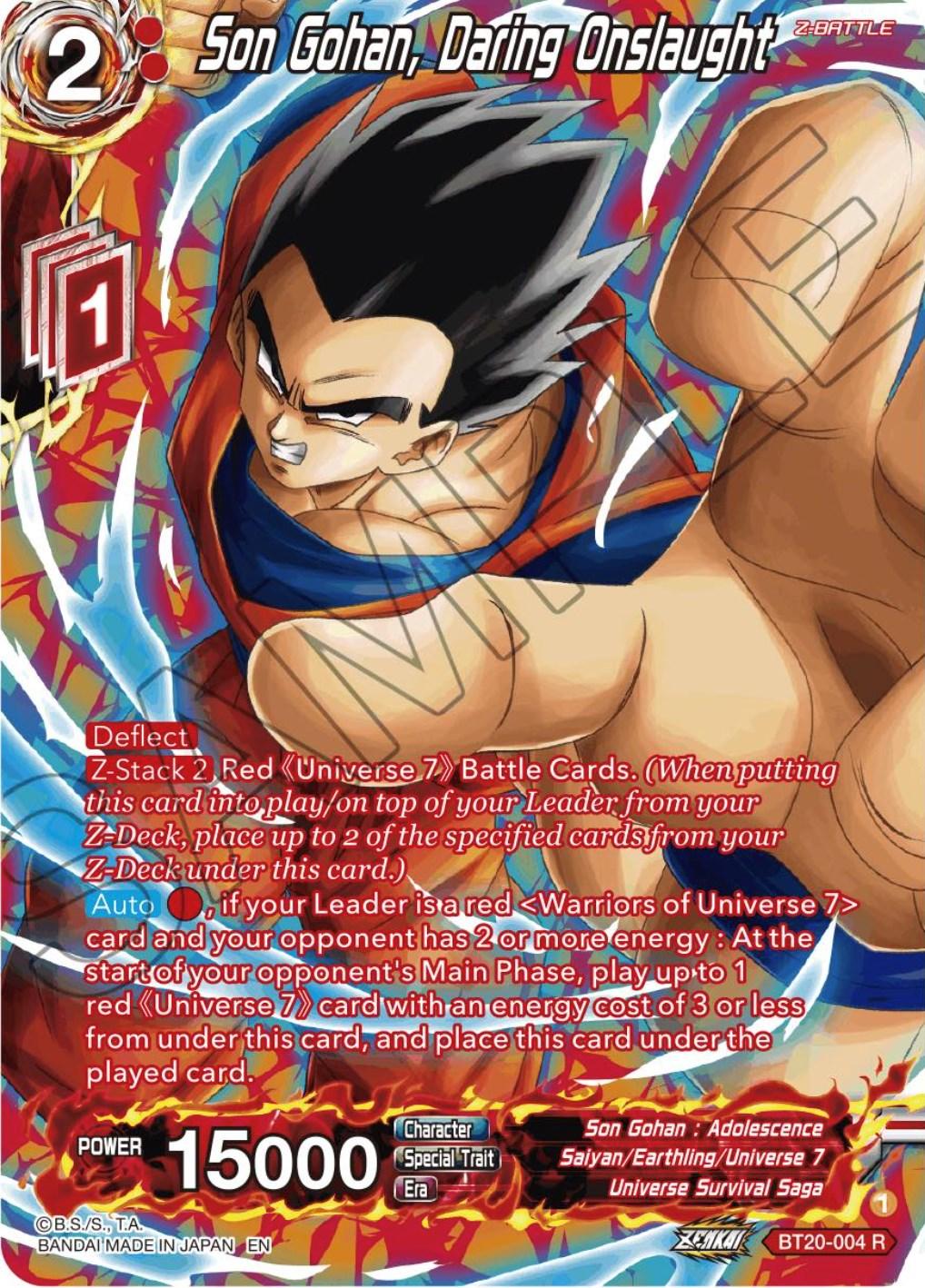 Son Gohan, Daring Onslaught (Silver Foil) (BT20-004) [Power Absorbed] - POKÉ JEUX