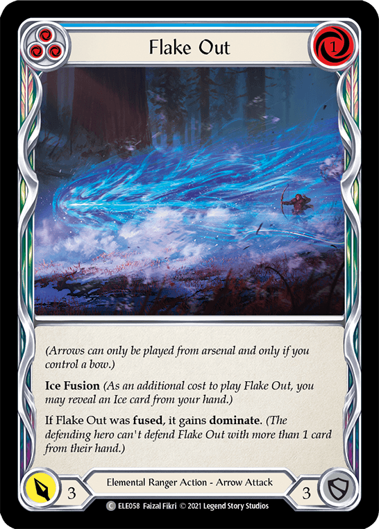Flake Out (Blue) [ELE058] (Tales of Aria) 1st Edition Rainbow Foil - POKÉ JEUX