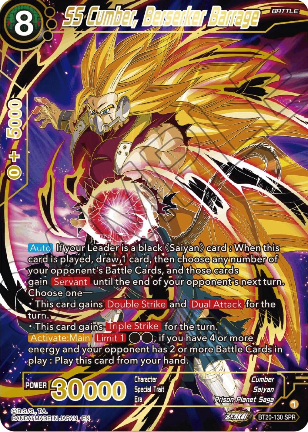 SS Cumber, Berserker Barrage (SPR) (BT20-130) [Power Absorbed] - POKÉ JEUX