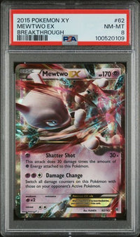 MEWTWO EX #62/162 PSA 8 Cert #100520109