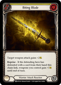 Biting Blade (Yellow) [U-WTR136] (Welcome to Rathe Unlimited) Unlimited Rainbow Foil - POKÉ JEUX