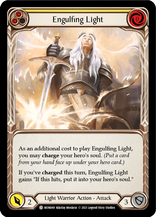 Engulfing Light (Yellow) [MON049-RF] (Monarch) 1st Edition Rainbow Foil - POKÉ JEUX
