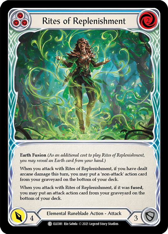 Rites of Replenishment (Blue) [ELE081] (Tales of Aria) 1st Edition Rainbow Foil - POKÉ JEUX
