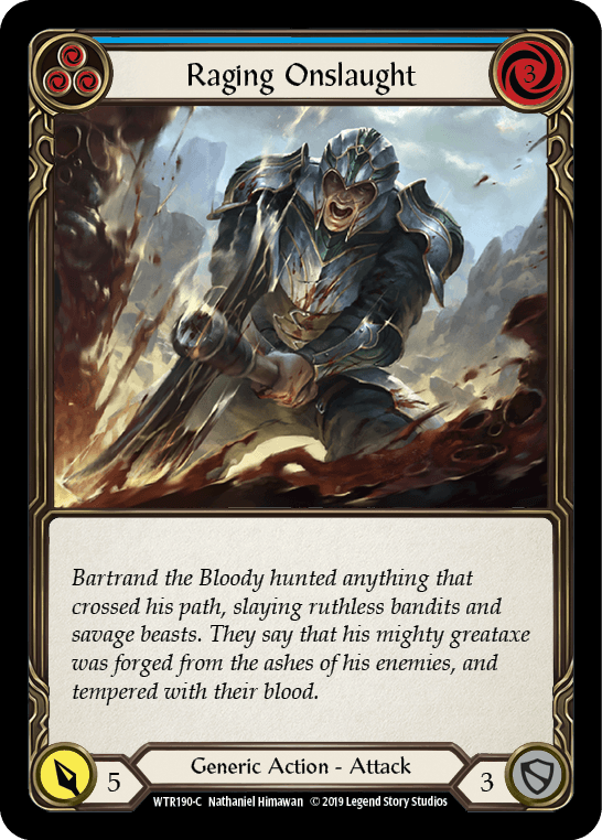 Raging Onslaught (Blue) [WTR190-C] (Welcome to Rathe) Alpha Print Normal - POKÉ JEUX