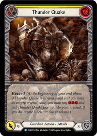 Thunder Quake (Yellow) [EVR025] (Everfest) 1st Edition Extended Art Rainbow Foil - POKÉ JEUX