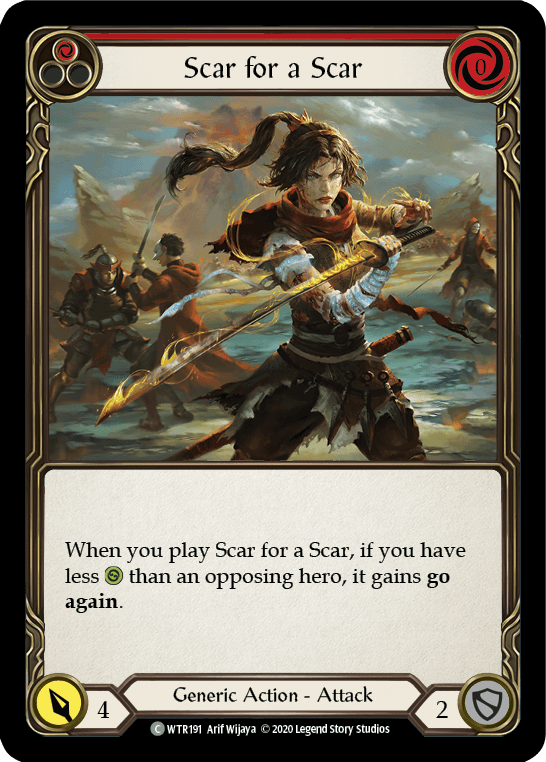 Scar for a Scar (Red) [U-WTR191] (Welcome to Rathe Unlimited) Unlimited Rainbow Foil - POKÉ JEUX