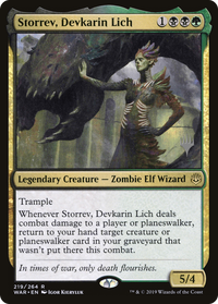 Storrev, Devkarin Lich (Promo Pack) [War of the Spark Promos]