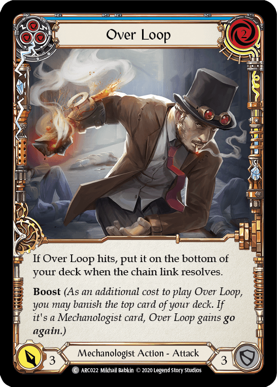 Over Loop (Blue) [U-ARC022] (Arcane Rising Unlimited) Unlimited Rainbow Foil - POKÉ JEUX