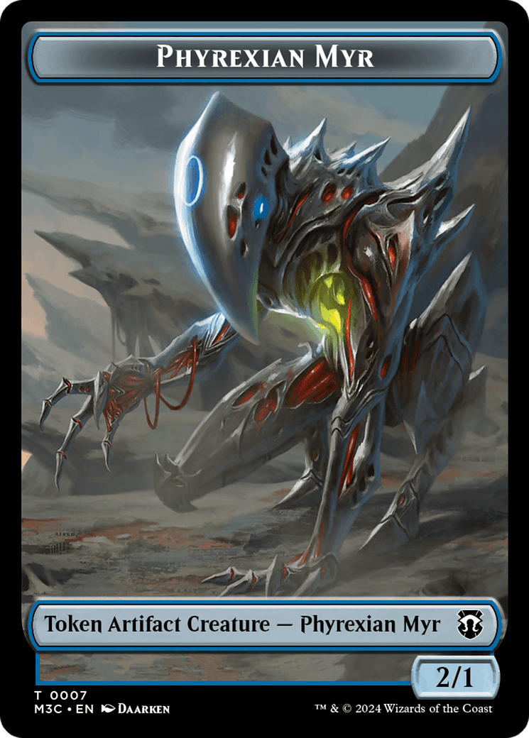 Phyrexian Myr (Ripple Foil) // Servo Double-Sided Token [Modern Horizons 3 Commander Tokens] - POKÉ JEUX