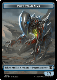 Phyrexian Myr (Ripple Foil) // Servo Double-Sided Token [Modern Horizons 3 Commander Tokens] - POKÉ JEUX