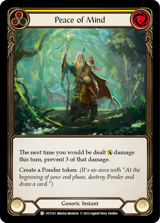 Peace of Mind (Yellow) [OUT232] (Outsiders) Rainbow Foil - POKÉ JEUX