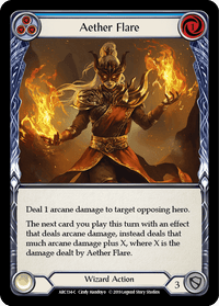 Aether Flare (Blue) [ARC134-C] (Arcane Rising) 1st Edition Rainbow Foil - POKÉ JEUX