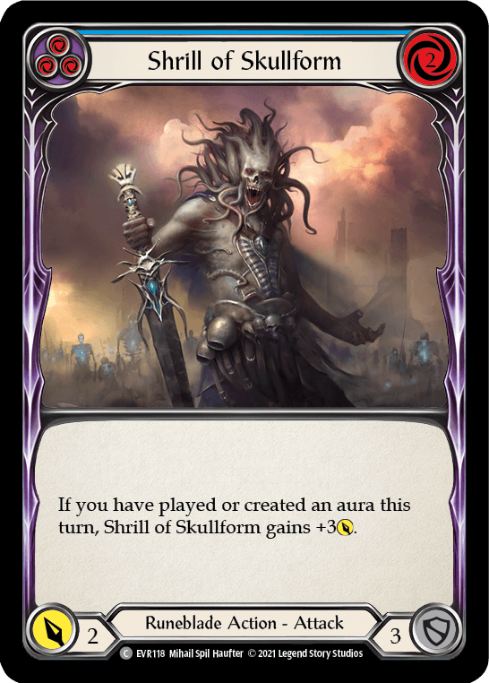 Shrill of Skullform (Blue) [EVR118] (Everfest) 1st Edition Normal - POKÉ JEUX