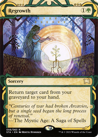 Regrowth (STA-056) - Strixhaven Mystical Archive: (Showcase) (Borderless) Etched Foil
